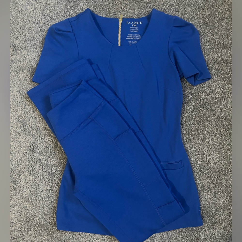 Jaanuu Royal blue scrub set